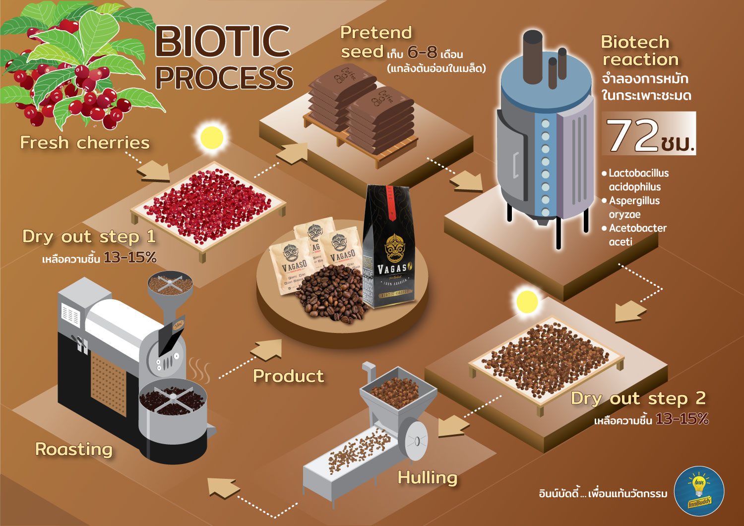 ขั้นตอนการผลิต Vagaso Biotic Process